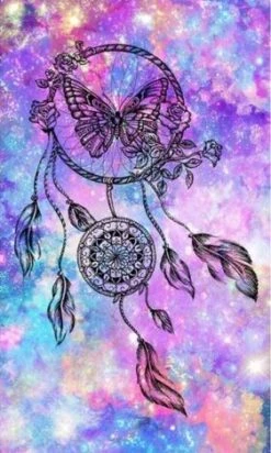 Broderie Diamant <br> Attrape Rêve Et Papillon