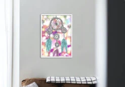 Broderie Diamant <br> Attrape Rêve Étincelant -Atelier Broderie Diamant broderie diamant attrape reve etincelant decor atelier broderie diamant