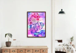 Broderie Diamant <br> Attrape Rêve Flashy 7 Broderie Diamant <br> Attrape Rêve Flashy -Atelier Broderie Diamant broderie diamant attrape reve flashy decor atelier broderie diamant