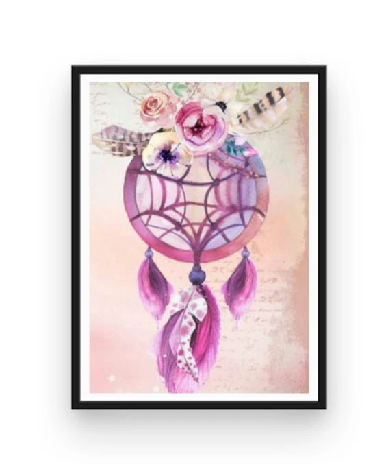 Broderie Diamant <br> Attrape Rêve Floral 4 Broderie Diamant <br> Attrape Rêve Floral – Image 2