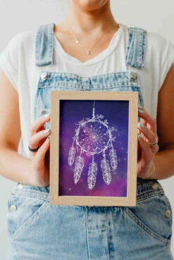 Broderie Diamant <br> Attrape Rêve Galaxie -Atelier Broderie Diamant broderie diamant attrape reve galaxie decor atelier broderie diamant