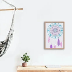 Broderie Diamant <br> Attrape Rêve Mandala -Atelier Broderie Diamant broderie diamant attrape reve mandala decor atelier broderie diamant