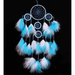 Broderie Diamant <br> Attrape Rêve Plumes Bleues