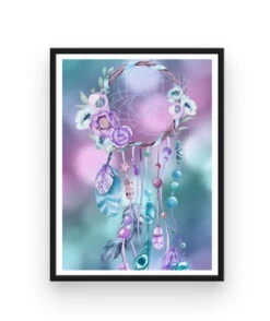 Broderie Diamant <br> Attrape Rêve Relaxant -Atelier Broderie Diamant broderie diamant attrape reve relaxant cadre atelier broderie diamant