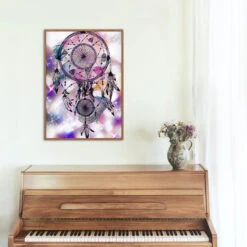 Broderie Diamant <br> Attrape Rêve Spirituel -Atelier Broderie Diamant broderie diamant attrape reve spirituel decor atelier broderie diamant