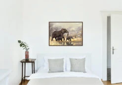 Broderie Diamant <br> Balade D'Éléphanteaux -Atelier Broderie Diamant broderie diamant balade elephanteaux decor atelier broderie diamant