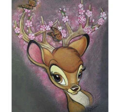 Broderie Diamant <br> Bambi Aux Bois Fleuris