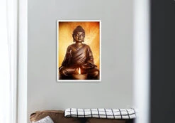 Broderie Diamant <br> Bouddha De Bronze -Atelier Broderie Diamant broderie diamant bouddha de bronze decor atelier broderie diamant