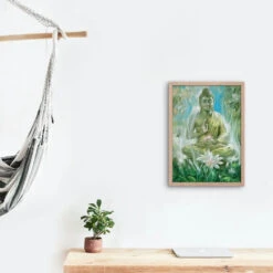 Broderie Diamant <br> Bouddha Embrumé -Atelier Broderie Diamant broderie diamant bouddha embrume decor atelier broderie diamant