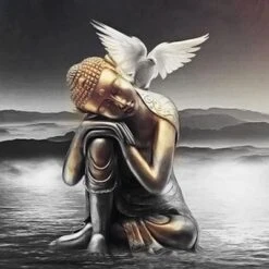 Broderie Diamant <br> Bouddha Et Colombe