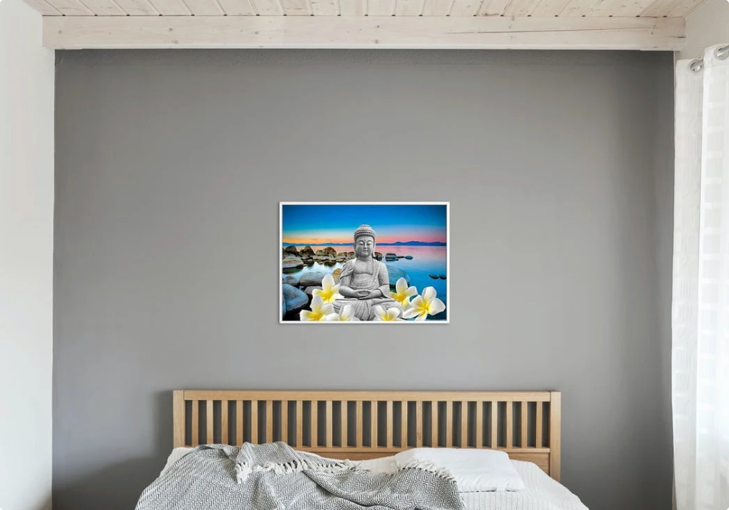 Broderie Diamant <br> Bouddha Et Fleurs Jaunes 5 Broderie Diamant <br> Bouddha Et Fleurs Jaunes – Image 3