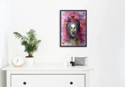 Broderie Diamant <br> Bouddha Rosâtre -Atelier Broderie Diamant broderie diamant bouddha rosatre decor atelier broderie diamant