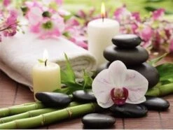 Broderie Diamant <br> Bougies Et Orchidées D'Ambiance