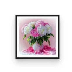 Broderie Diamant Bouquet De Pivoines -Atelier Broderie Diamant broderie diamant bouquet de pivoines cadre atelier broderie diamant