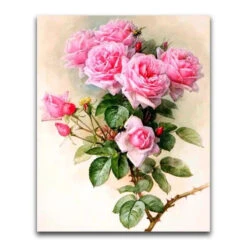 Broderie Diamant <br> Bouquet De Roses
