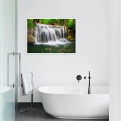 Broderie Diamant <br> Cascade & Poissons -Atelier Broderie Diamant broderie diamant cascade poissons decor atelier broderie diamant