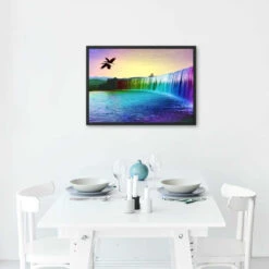 Broderie Diamant <br> Cascade Arc En Ciel -Atelier Broderie Diamant broderie diamant cascade arc en ciel decor atelier broderie diamant