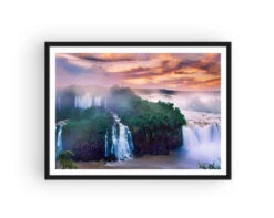 Broderie Diamant <br> Cascades D'Iguazú -Atelier Broderie Diamant broderie diamant cascade et jungle cadre atelier broderie diamant