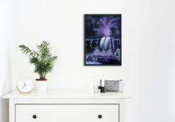 Broderie Diamant <br> Cascade Nocturne -Atelier Broderie Diamant broderie diamant cascade nocturne decor atelier broderie diamant