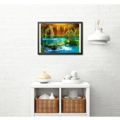 Broderie Diamant <br> Cascades Paradisiaques -Atelier Broderie Diamant broderie diamant cascades paradisiaques decor atelier broderie diamant