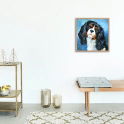 Broderie Diamant <br> Cavalier King Charles Portrait 7 Broderie Diamant <br> Cavalier King Charles Portrait -Atelier Broderie Diamant broderie diamant cavalier king charles portrait decor atelier broderie diamant