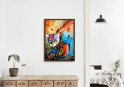 Broderie Diamant <br> Chat Abstrait -Atelier Broderie Diamant broderie diamant chat abstrait decor atelier broderie diamant