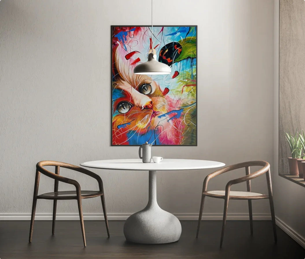 Broderie Diamant <br> Chat Abstrait Nature 5 Broderie Diamant <br> Chat Abstrait Nature – Image 3