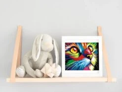 Broderie Diamant <br> Chat Arc-en-Ciel -Atelier Broderie Diamant broderie diamant chat arc en ciel decor atelier broderie diamant