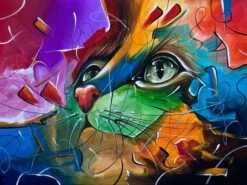 Broderie Diamant <br> Chat Artistique