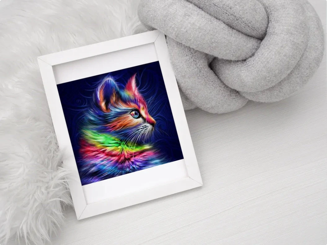 Broderie Diamant <br> Chat Au Profil Coloré – Image 3