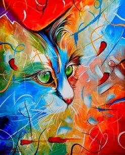 Broderie Diamant <br> Chat Da Vinci