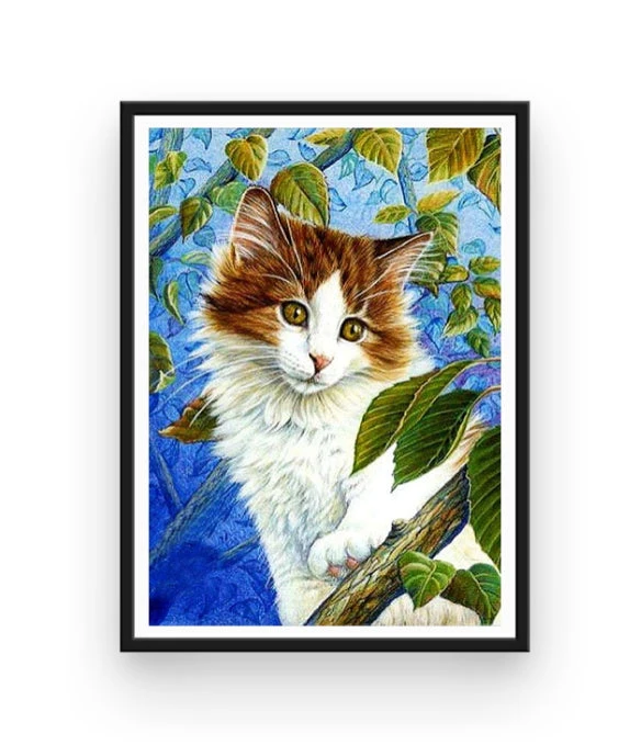 Broderie Diamant <br> Chat Des Arbres 4 Broderie Diamant <br> Chat Des Arbres – Image 2