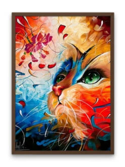 Broderie Diamant <br> Chat Fantaisie -Atelier Broderie Diamant broderie diamant chat fantaisie cadre atelier broderie diamant