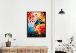 Broderie Diamant <br> Chat Fantaisie -Atelier Broderie Diamant broderie diamant chat fantaisie decor atelier broderie diamant