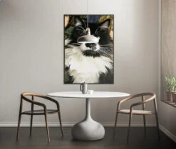 Broderie Diamant <br> Chat Maine Coon Bicolore -Atelier Broderie Diamant broderie diamant chat maine coon bicolore decor atelier broderie diamant