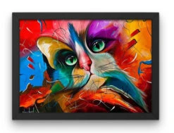 Broderie Diamant <br> Chat Majestueux -Atelier Broderie Diamant broderie diamant chat majestueux cadre atelier broderie diamant