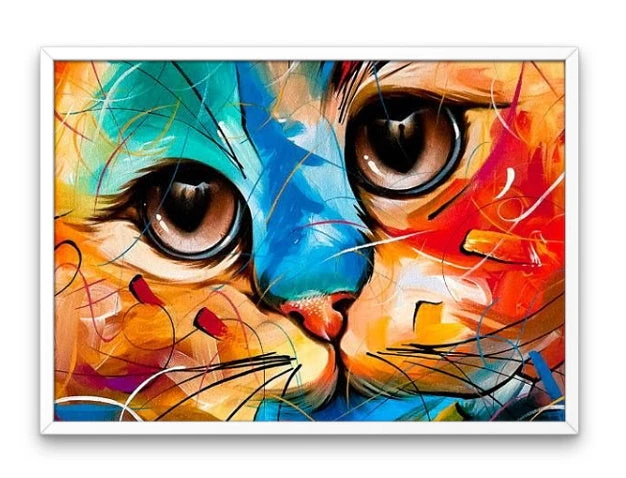 Broderie Diamant <br> Chat Multicolore 4 Broderie Diamant <br> Chat Multicolore – Image 2