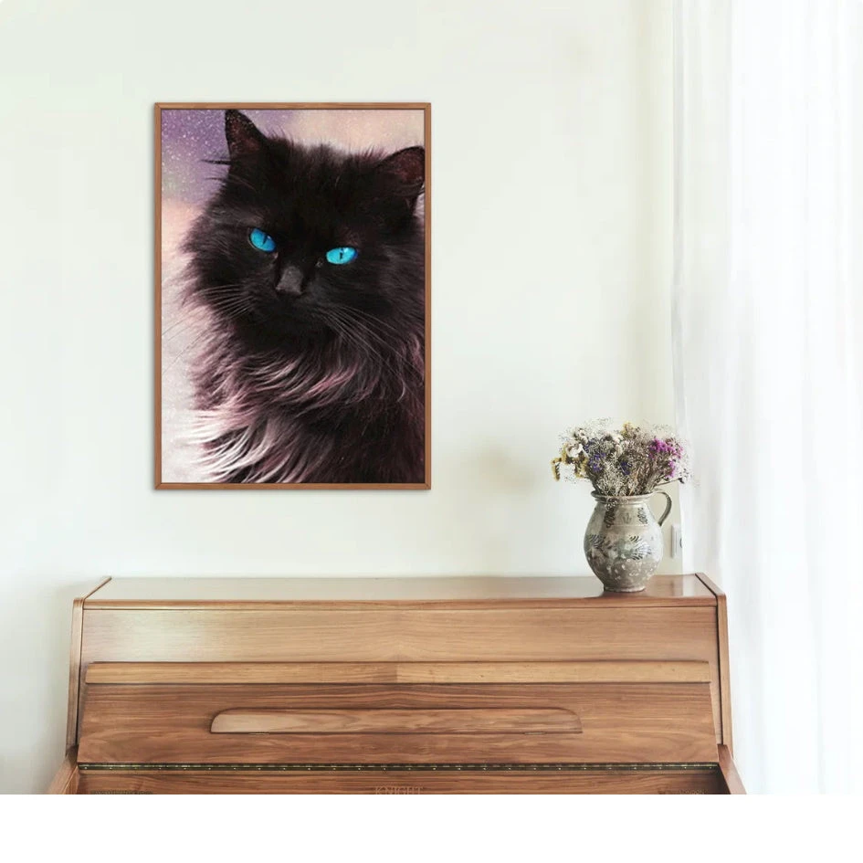 Broderie Diamant <br> Chat Yeux Océaniques 5 Broderie Diamant <br> Chat Yeux Océaniques – Image 3