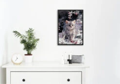 Broderie Diamant <br> Chaton Dans La Neige 7 Broderie Diamant <br> Chaton Dans La Neige -Atelier Broderie Diamant broderie diamant chaton dans la neige decor atelier broderie diamant