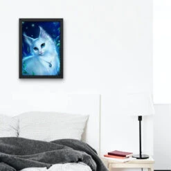 Broderie Diamant <br> Chaton De Nuit -Atelier Broderie Diamant broderie diamant chaton de nuit decor atelier broderie diamant