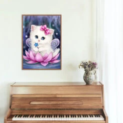 Broderie Diamant <br> Chaton Fée -Atelier Broderie Diamant broderie diamant chaton fee decor atelier broderie diamant