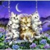 Broderie Diamant <br> Chatons Clair De Lune 2 Broderie Diamant <br> Chatons Clair De Lune -Atelier Broderie Diamant broderie diamant chatons clair de lune atelier broderie diamant