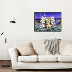 Broderie Diamant <br> Chatons Clair De Lune -Atelier Broderie Diamant broderie diamant chatons clair de lune decor atelier broderie diamant