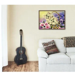 Broderie Diamant <br> Chatons Dans Panier 7 Broderie Diamant <br> Chatons Dans Panier -Atelier Broderie Diamant broderie diamant chatons dans panier decor atelier broderie diamant