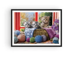 Broderie Diamant <br> Chatons Et Laine -Atelier Broderie Diamant broderie diamant chatons et laine cadre atelier broderie diamant