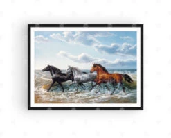 Broderie Diamant <br> Chevaux Des Plaines -Atelier Broderie Diamant broderie diamant chevaux des plaines cadre atelier broderie diamant