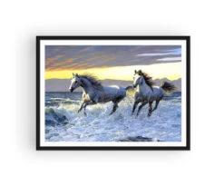 Broderie Diamant <br> Chevaux Libres -Atelier Broderie Diamant broderie diamant chevaux libres cadre atelier broderie diamant