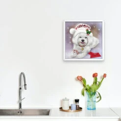 Broderie Diamant <br> Chien De Noël 7 Broderie Diamant <br> Chien De Noël -Atelier Broderie Diamant broderie diamant chien de noel decor atelier broderie diamant