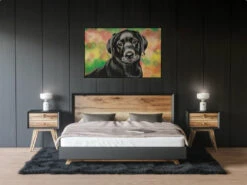 Broderie Diamant <br> Chien Labrador Noir -Atelier Broderie Diamant broderie diamant chien labrador noir decor atelier broderie diamant