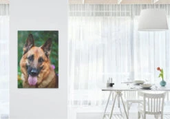 Broderie Diamant <br> Chien Tirant La Langue -Atelier Broderie Diamant broderie diamant chien tirant la langue decor atelier broderie diamant